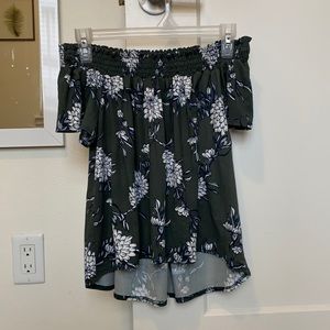 Floral off the shoulder top